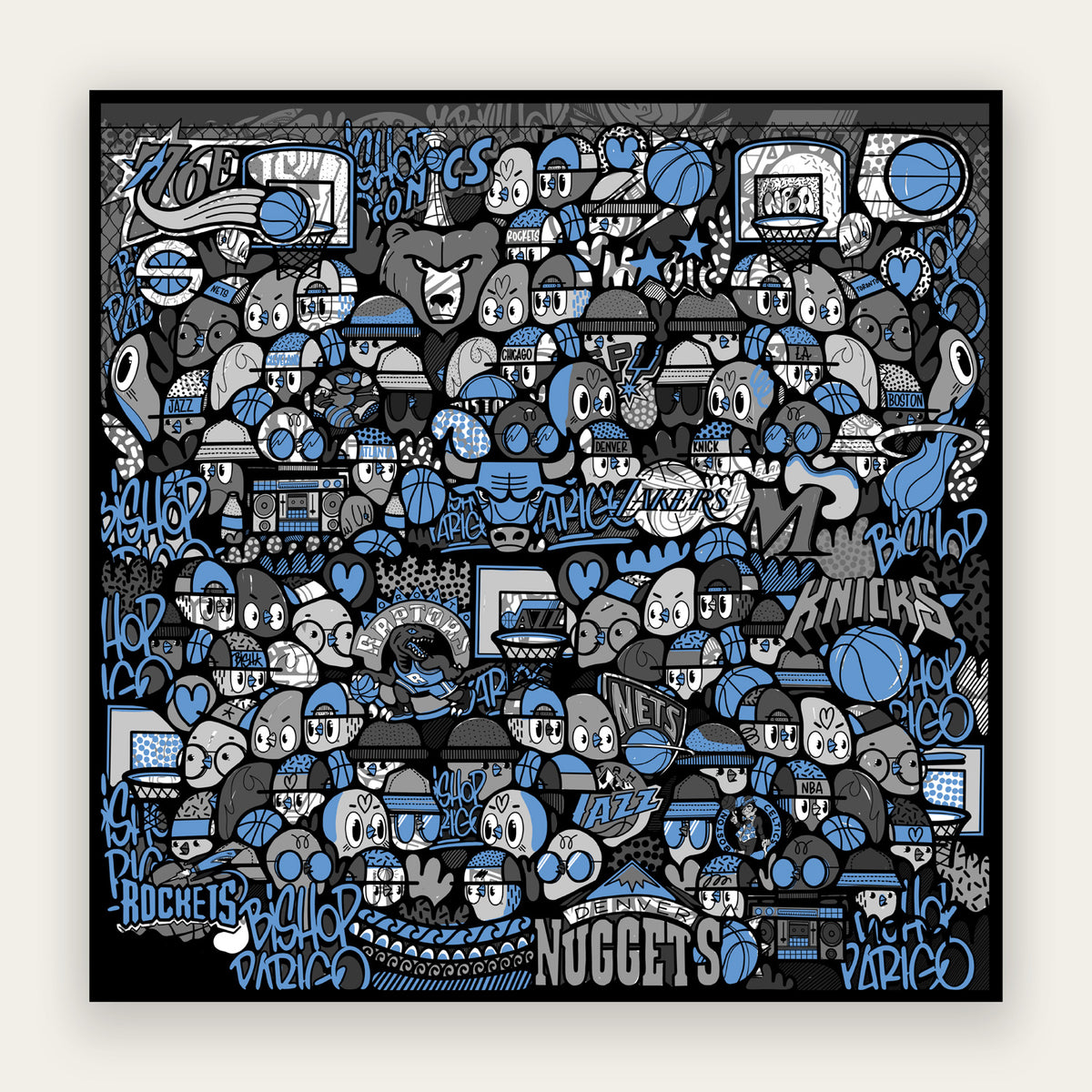 I Love Basket (Blue)